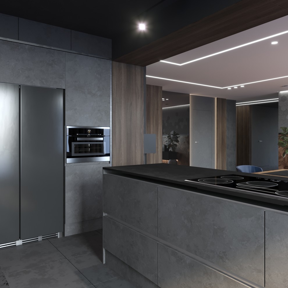 Квартира 200 кв.м Гостиная кухня.