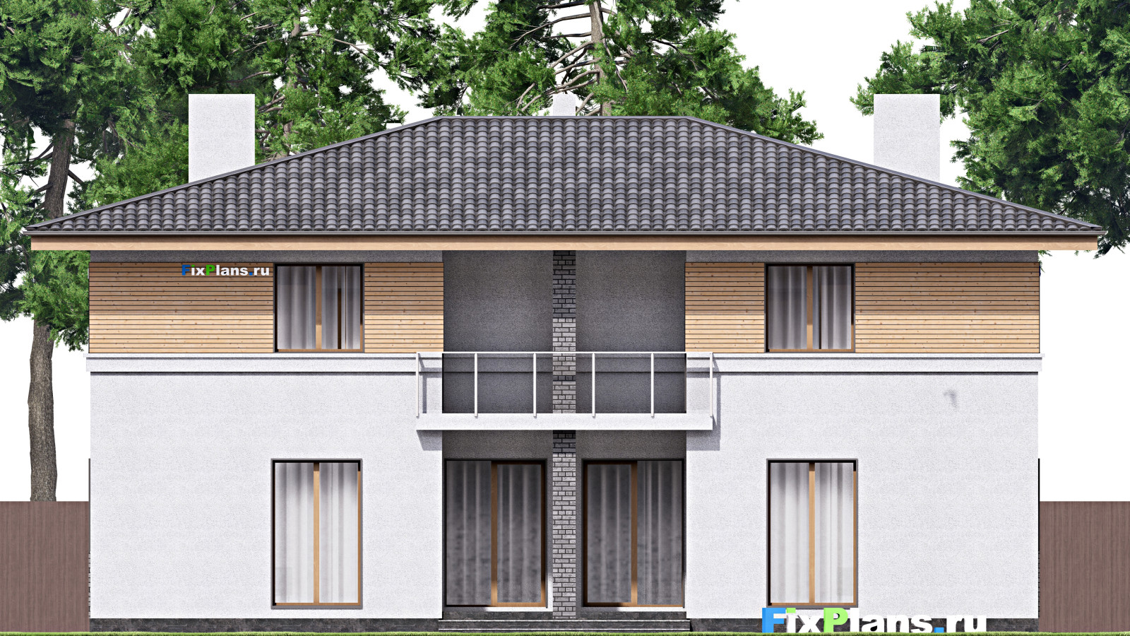 Проект двухэтажного дома 16х17 м S317м2 F-16667