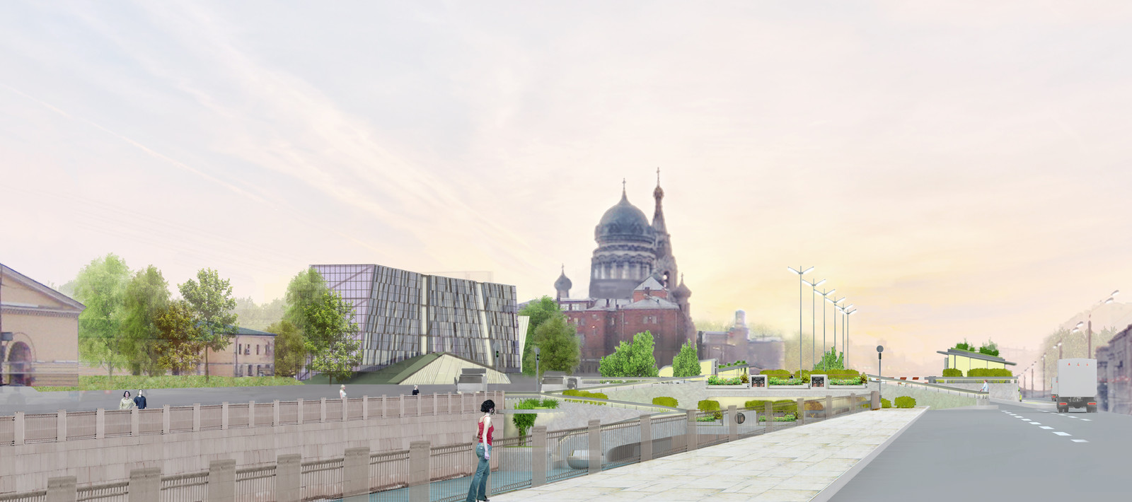 Проект перехватывающих мостов-паркингов на Обводном канале