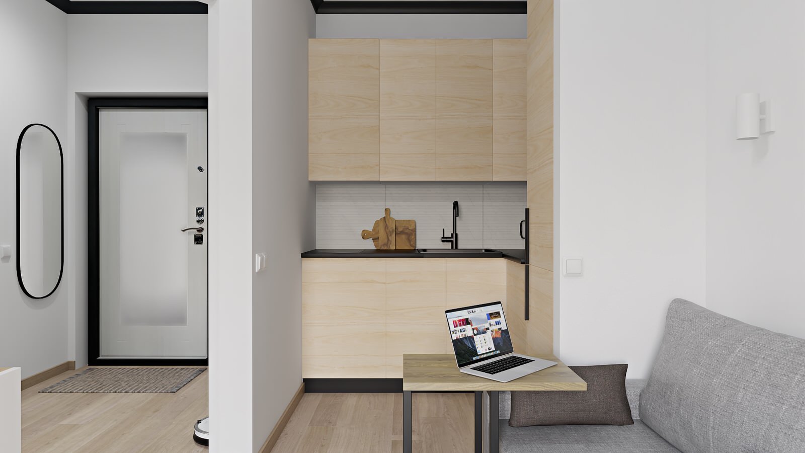 Евродвушка 34,5 кв.м для пары, которая работает на удаленке