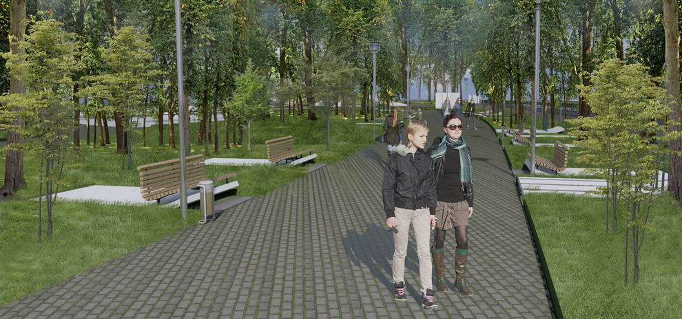 Концептуальное предложение благоустройства территории сквера Л.Ровнина