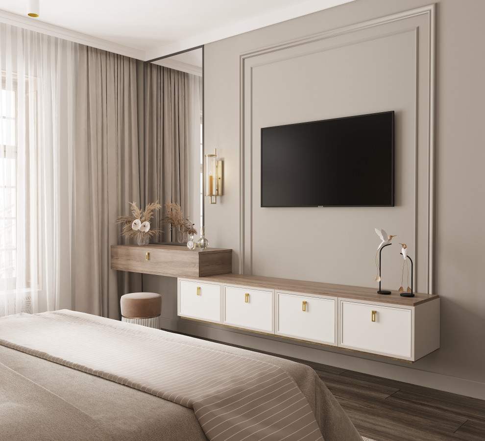 Обложка проекта: Спальня 19 кв.м  для молодой семьи. ЖК "Ситидом" г. Белгород