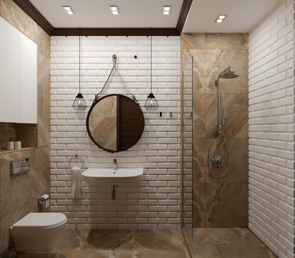 Санузлы для таунхауса в стиле лофт