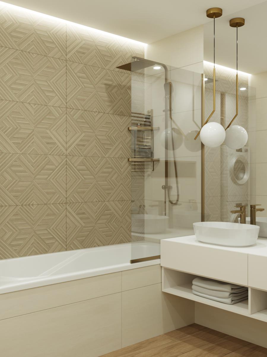 Дизайн проект кухни-гостиной и санузлов в г.Екатеринбург