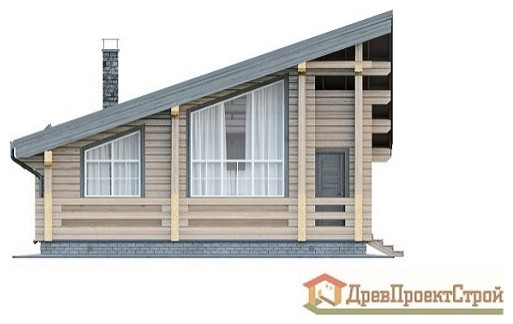 Проект бани № 156. Баня из бруса массива естественной влажности 140 х 140,