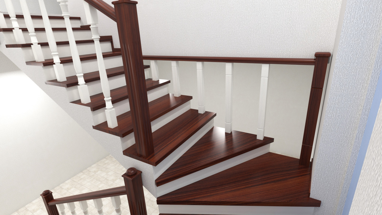 Забежная лестница на второй этаж