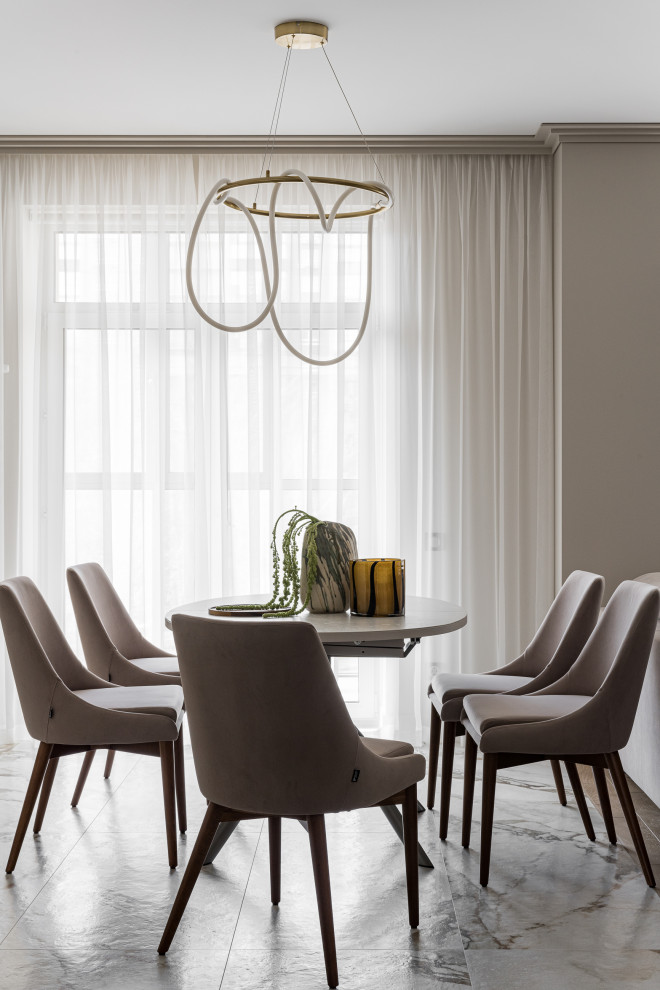 Фото кухни-гостиной в ЖК Ньютон