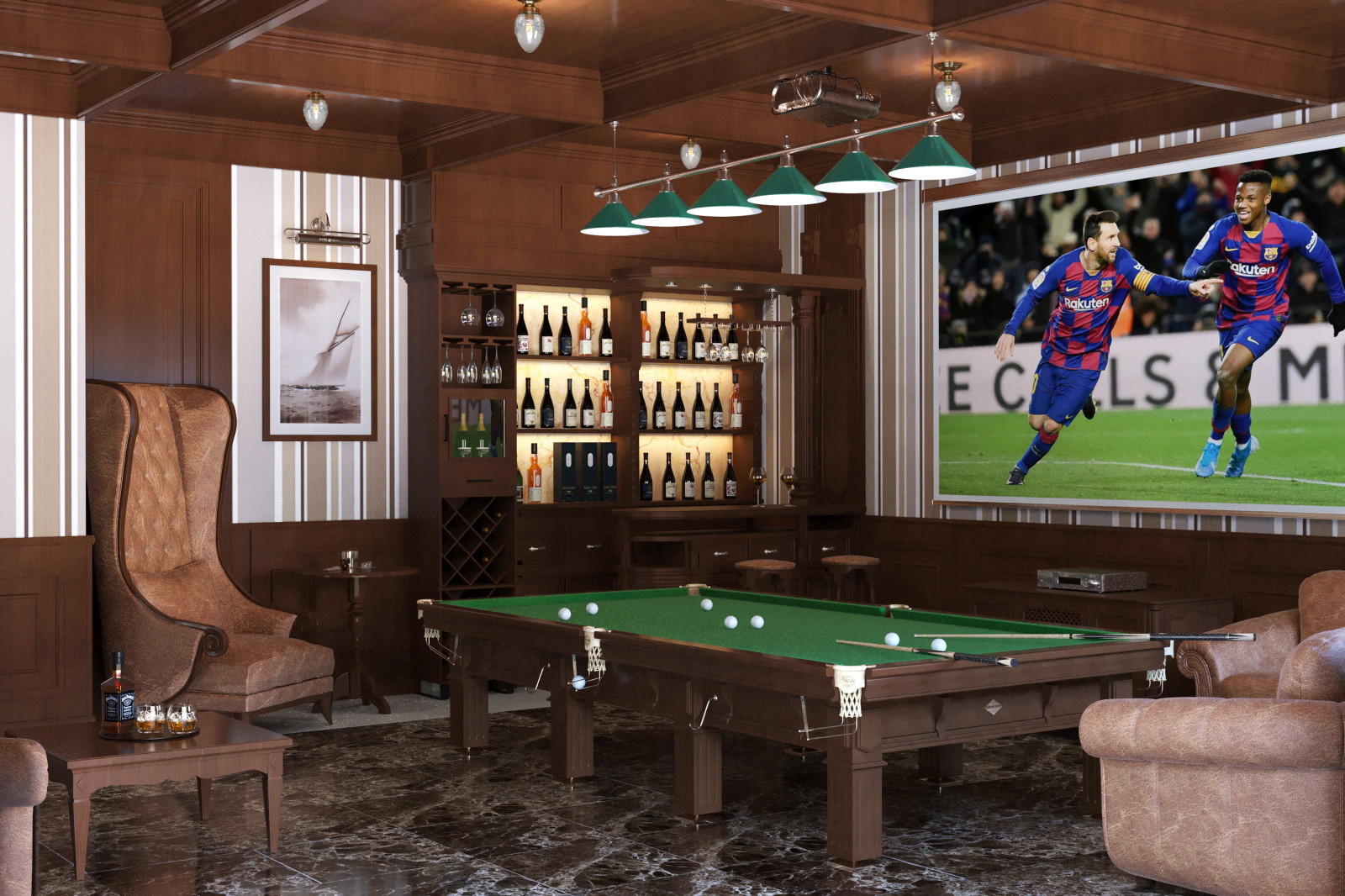 Мужская комната отдыха