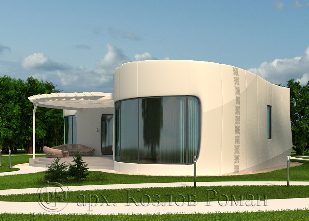 Коттедж в стиле параметризм