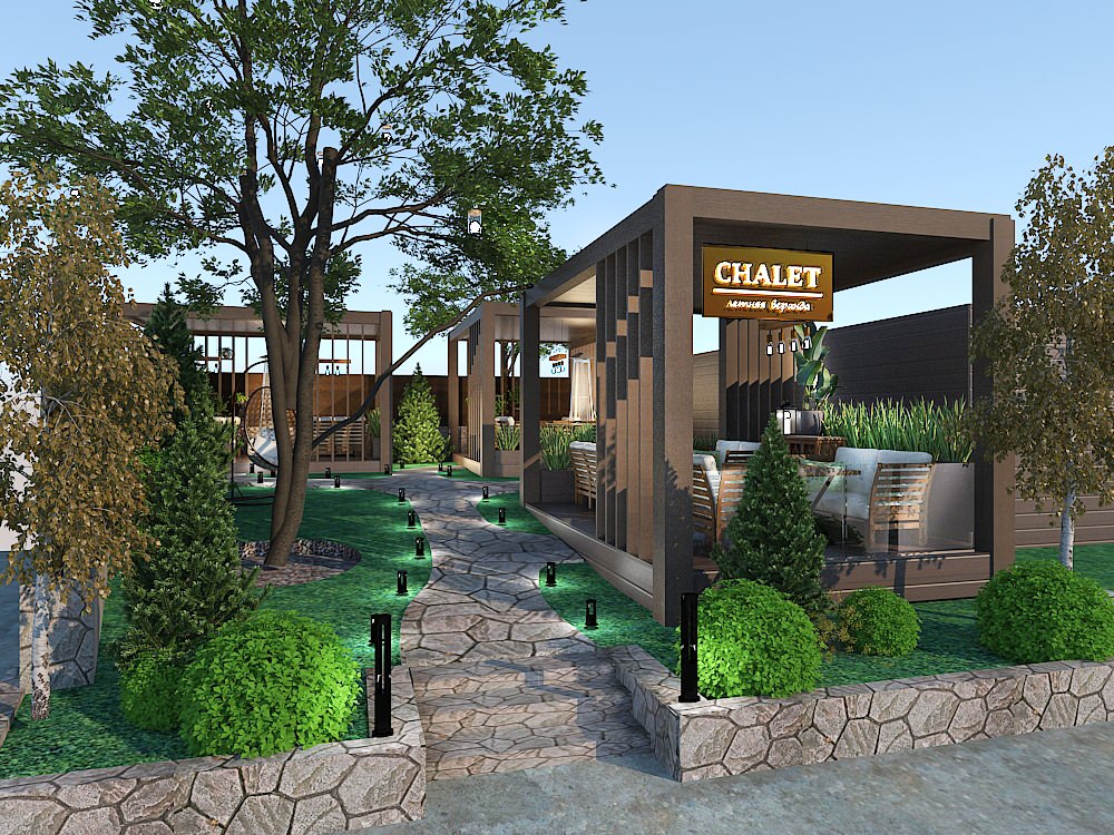 Летнее кафе "CHALLET", в р-не ул. Вилкова.