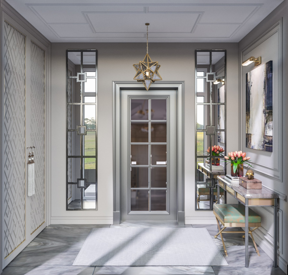 Дизайн коттеджа в неоклассическом стиле 260 кв.м. (2018 год)