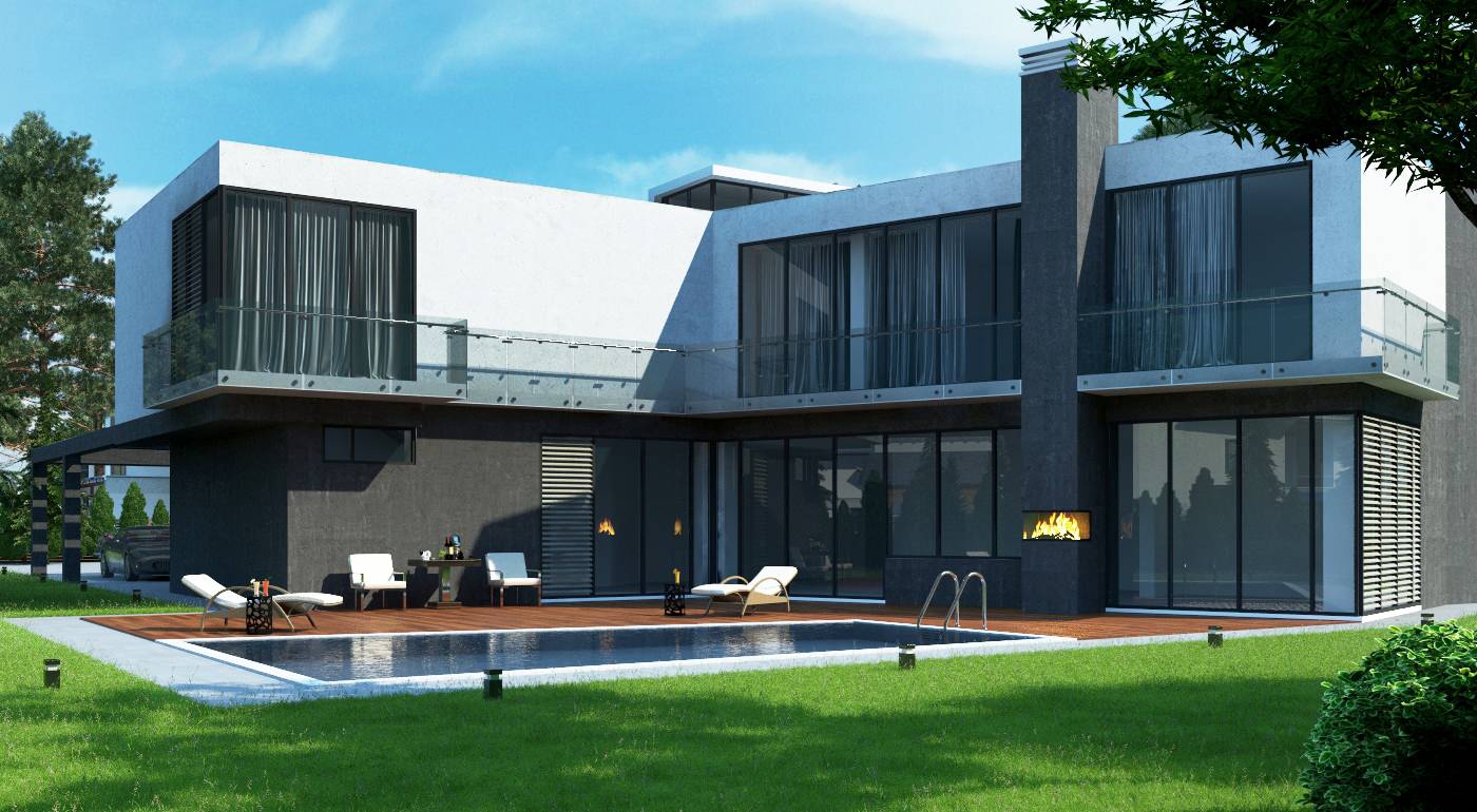 Обложка проекта: Частный дом в стиле модерн