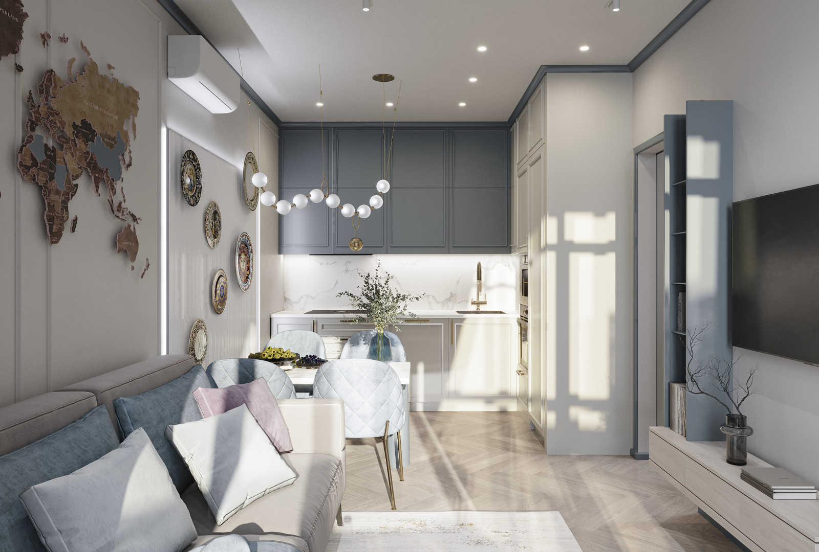 Проект 2х-комнатной квартиры в Мегаполис-парке