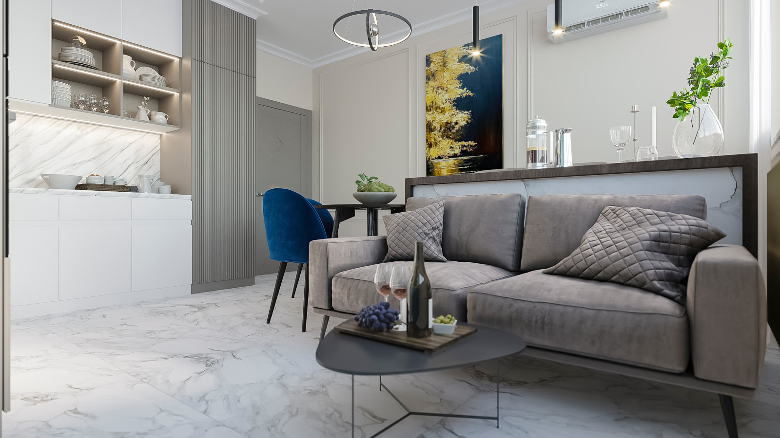 Двухкомнатная квартира для успешного молодого человека