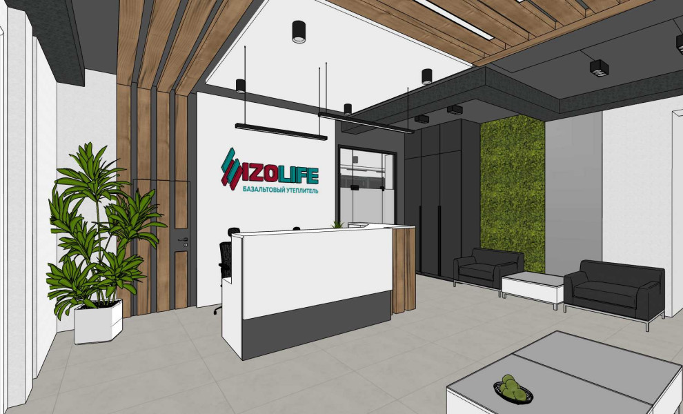 Офис для компании Изовол (экспресс-проект, скетчап)