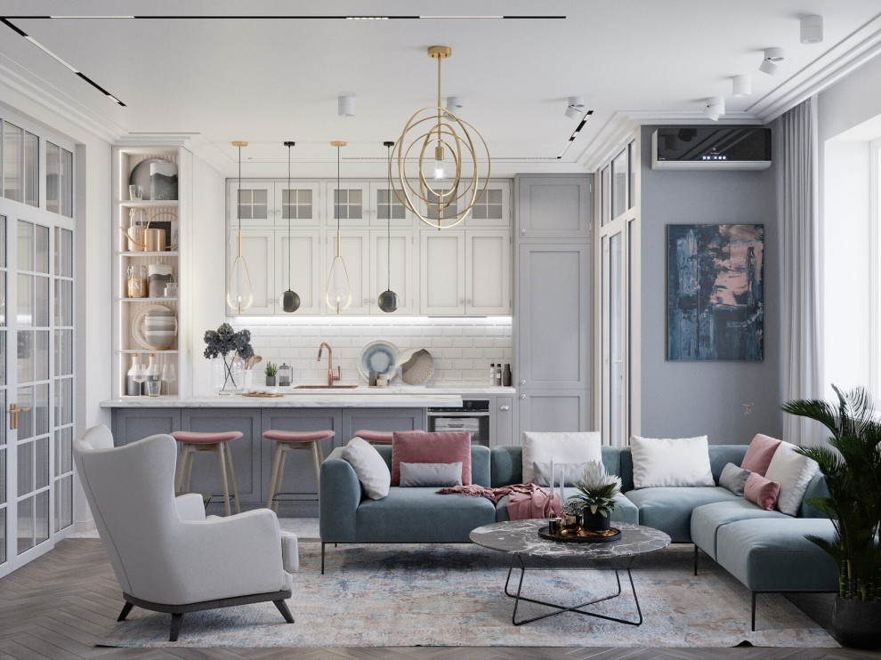 Квартира 77м2, современная классика