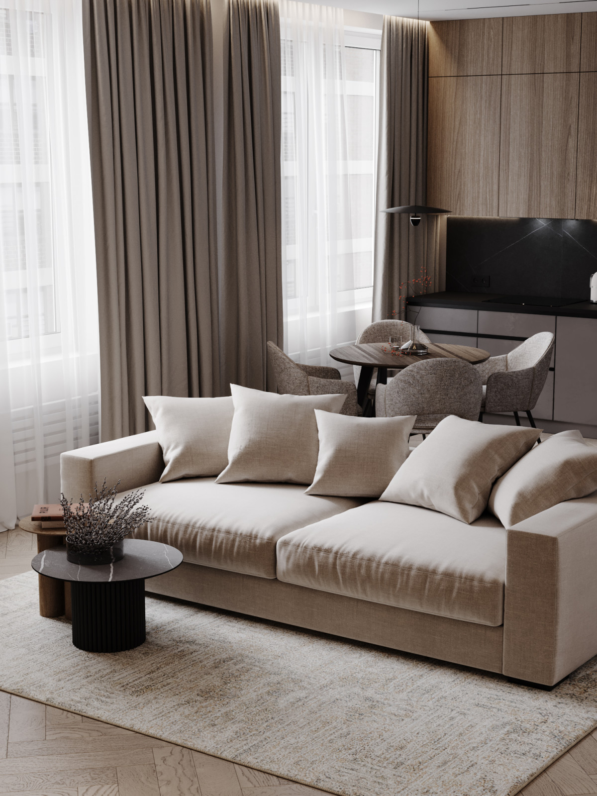 Идеальный современный интерьер в ЖК Homecity