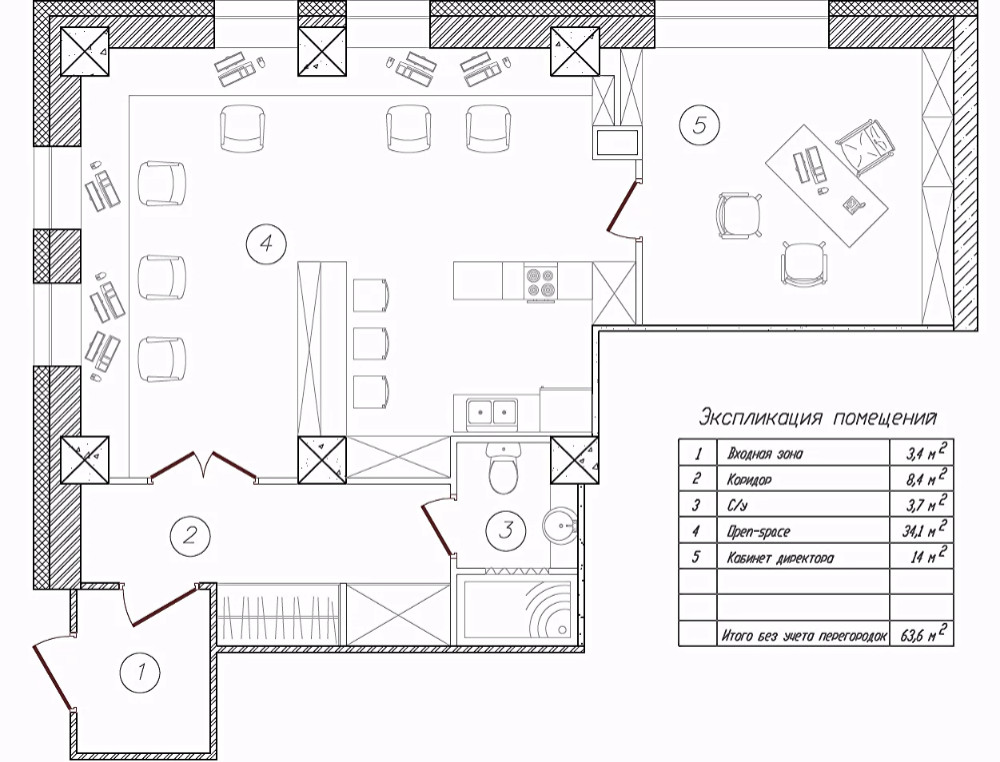 Обложка проекта: Проект: Городская среда "Офис, который легко переоборудовать в жилую квартиру"