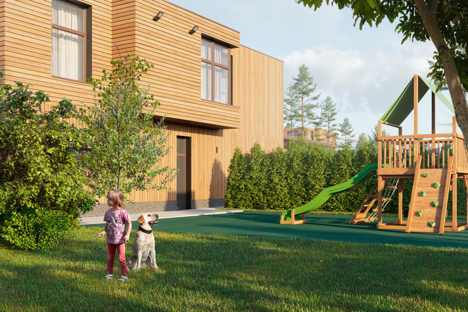 Ландшафт дома на Рублевке