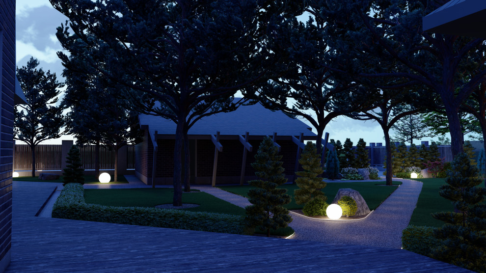 Участок вечером