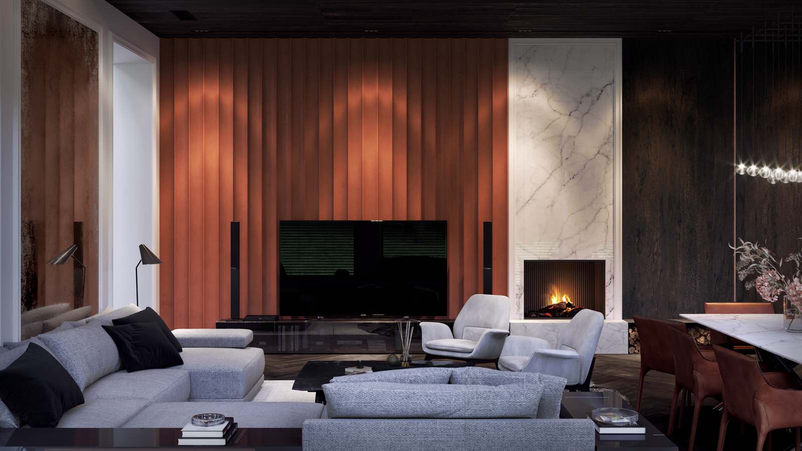 Гостинная/обеденная зона