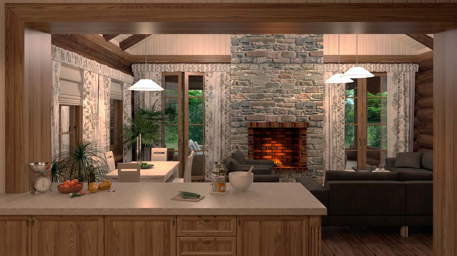 проект дома, ручная рубка.