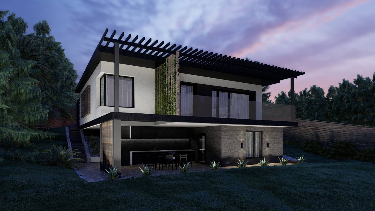 Стиль хайтек (180м2)