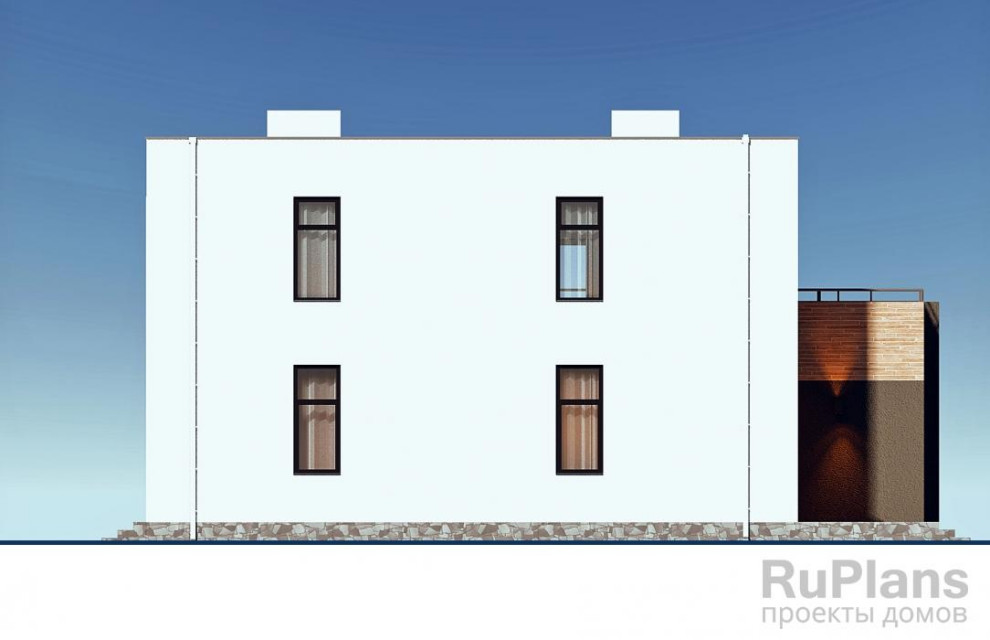 Rg6362 - Двухэтажный дом с гаражом и эксплуатируемой кровлей