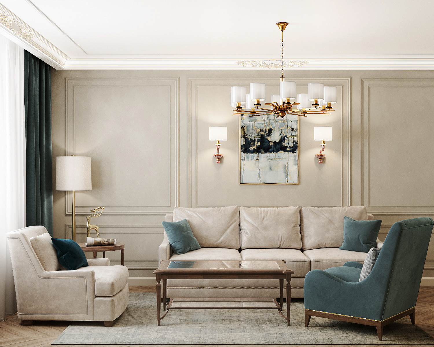 Дизайн квартиры в неоклассическом стиле