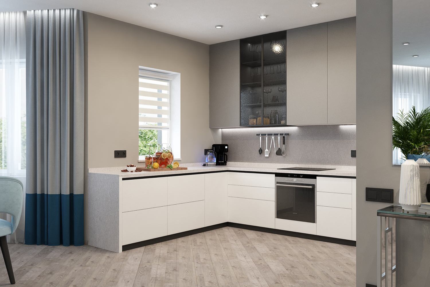 Обложка проекта: Гостиная-кухня