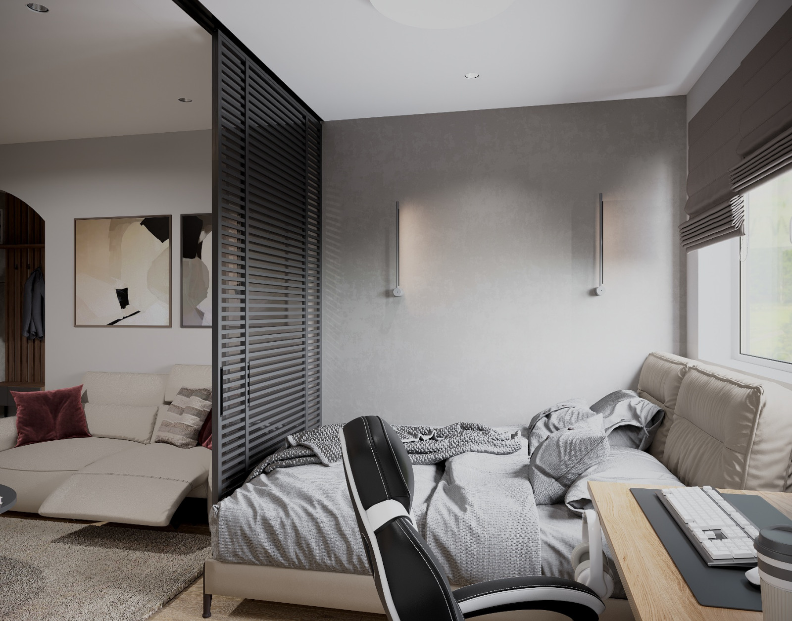 Дизайн проект однокомнатной квартиры 42 кв.м 4