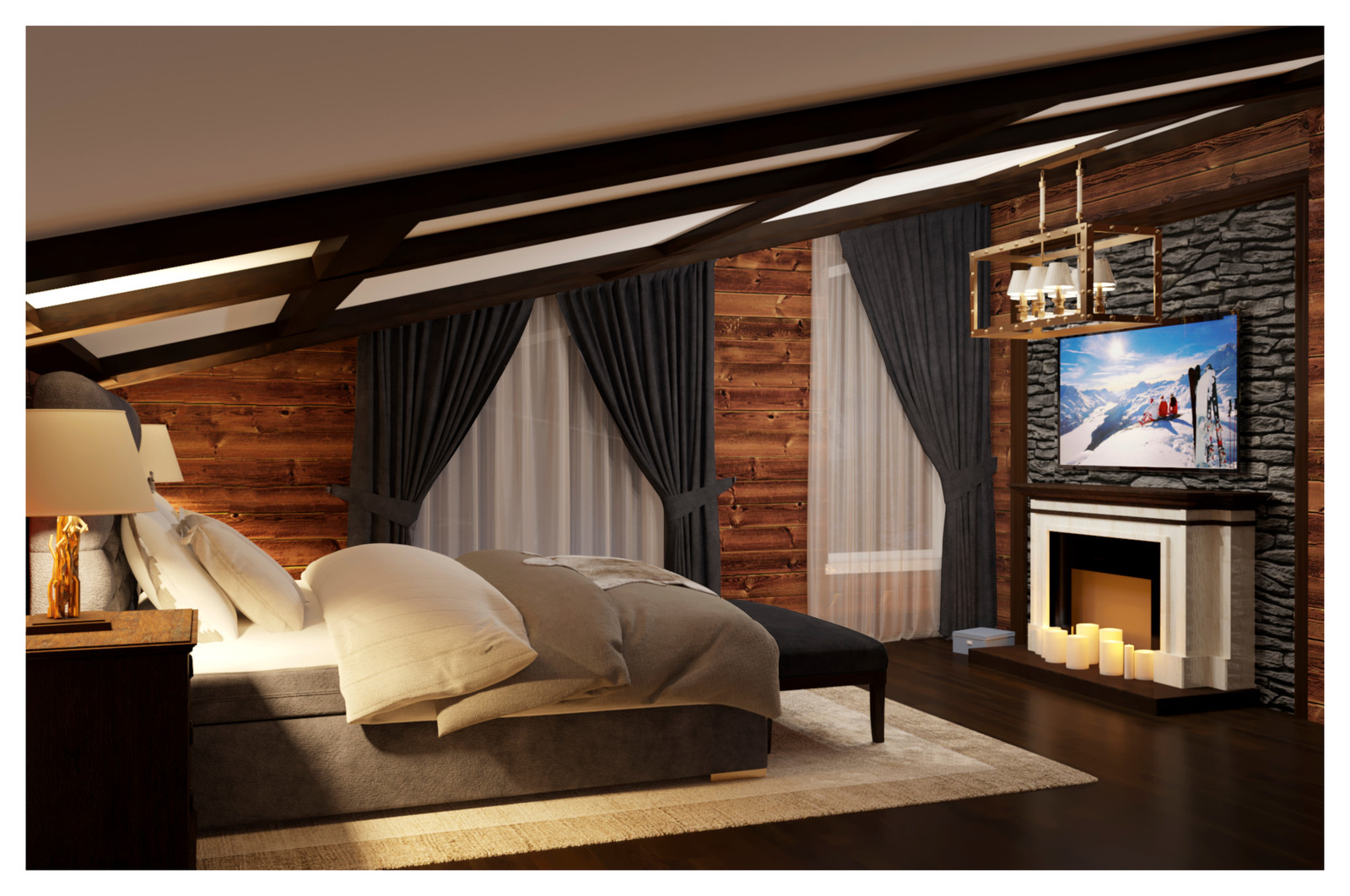 Деревянный дом в стиле "Шале" в д.Завидово Тверской области