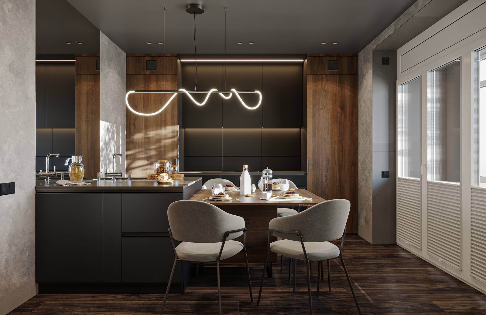 Квартира 93 кв.м. г. Калининград  Кухня