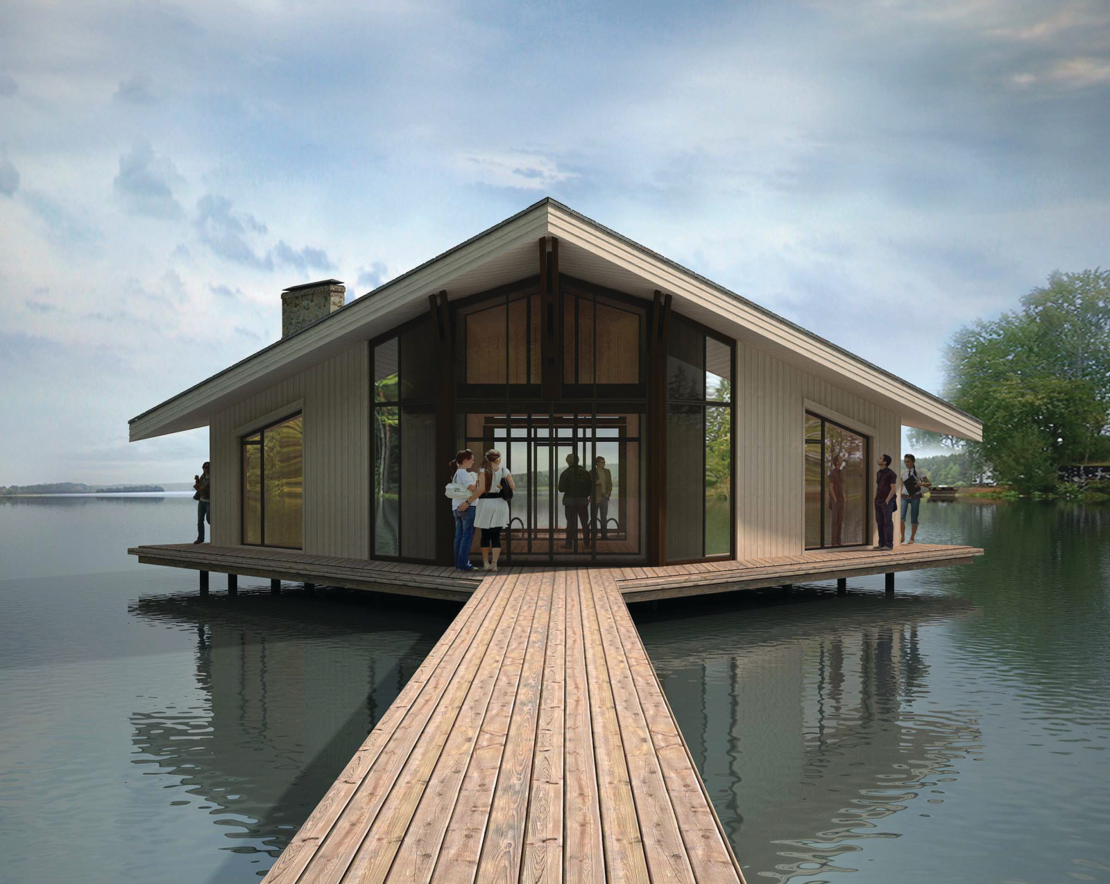 Обложка проекта: Баня на воде