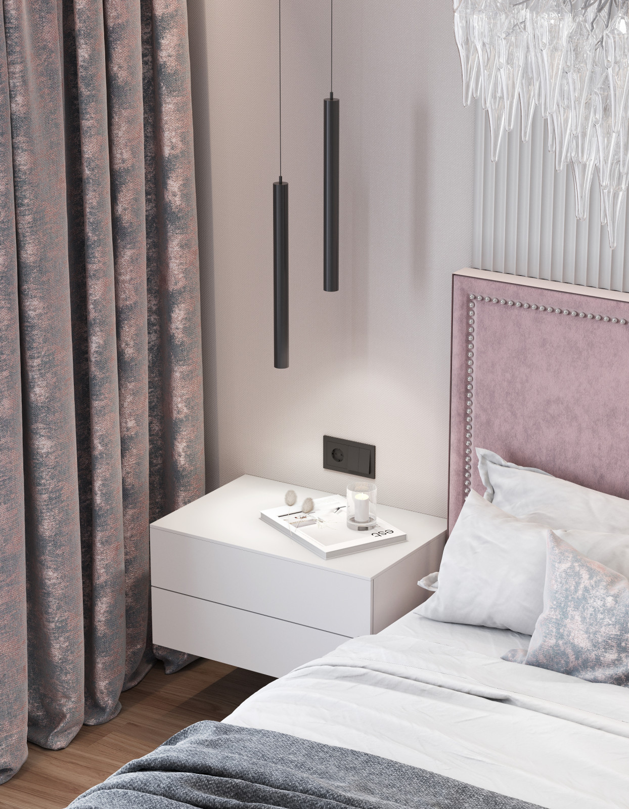 Спальня с подвесами