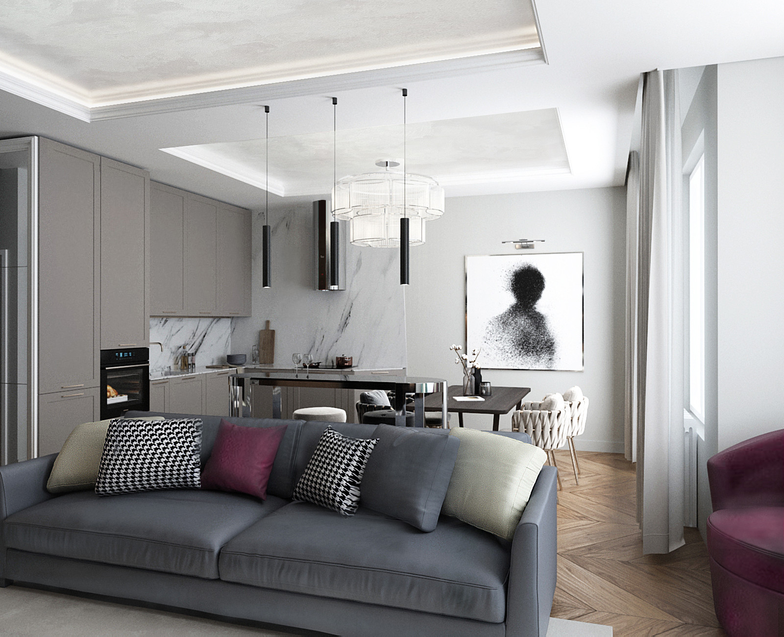 2-х комнатная квартира, 64 кв., ЖК "Царская площадь", 2020 г.