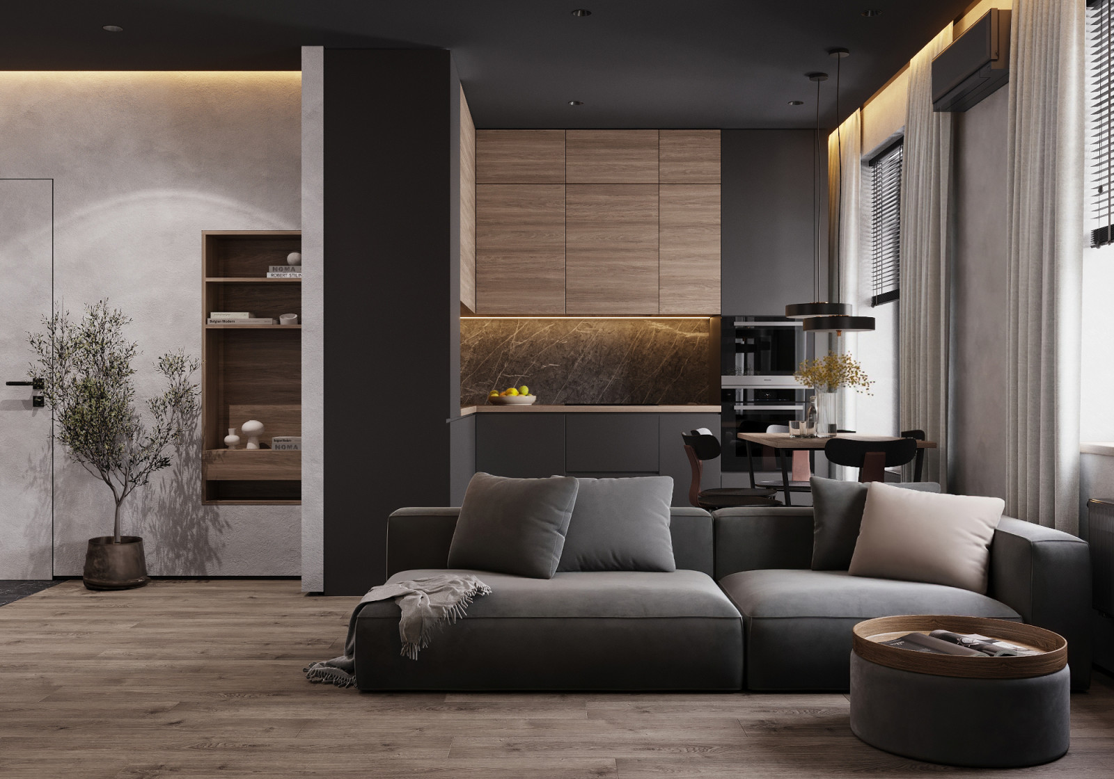 Гостиная-кухня