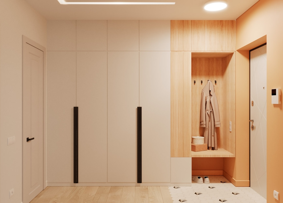 Евро однокомнатная квартира с яркими акцентами в ЖК Атмосфера