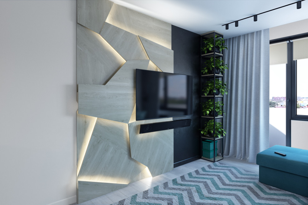 Гостиная с функцией спальни для молодой семьи.