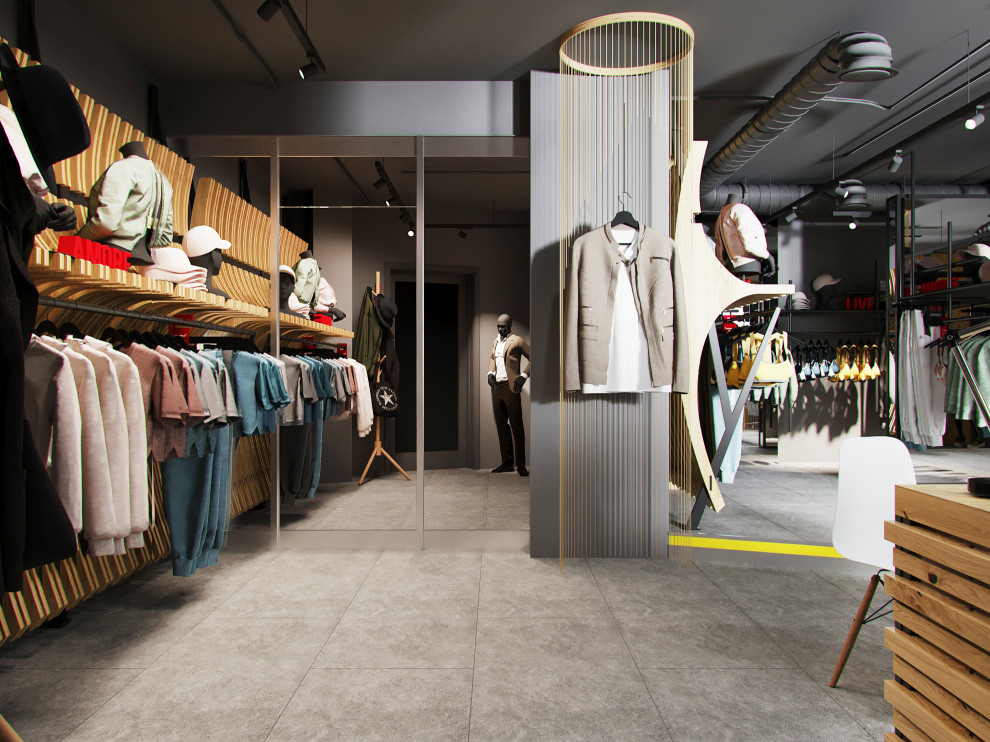 Интерьер магазина одежды