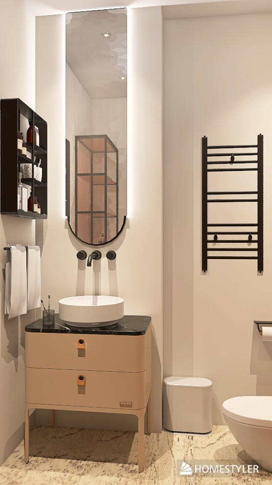 Студия 25 метров с спальней гостиной и кухней