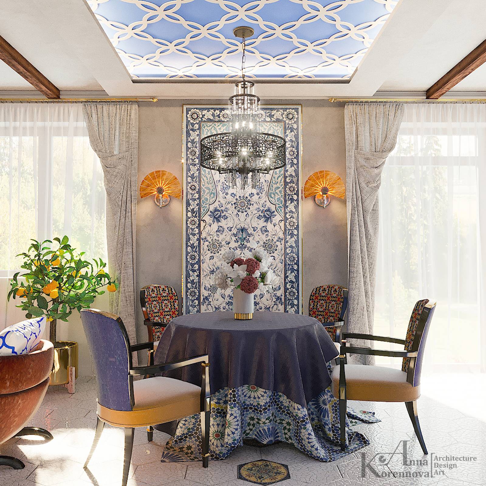 Дизайн коттеджа в марокканском стиле "Morocco dream".