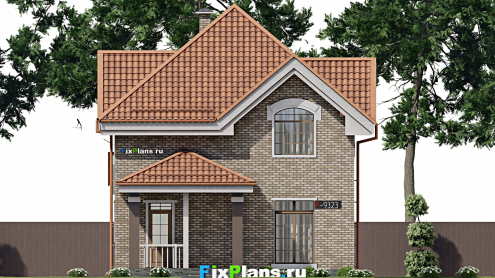 Проект дома с мансардой 15х9 м S152м2 F-9323