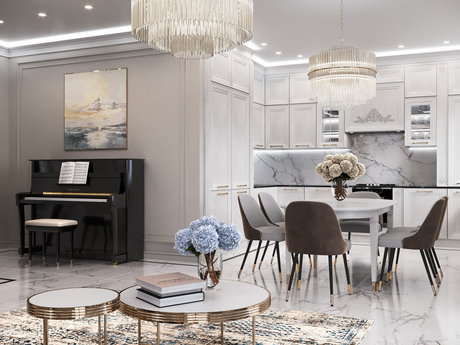 Дизайн интерьера трёхкомнатной квартиры, г. Рыбинск