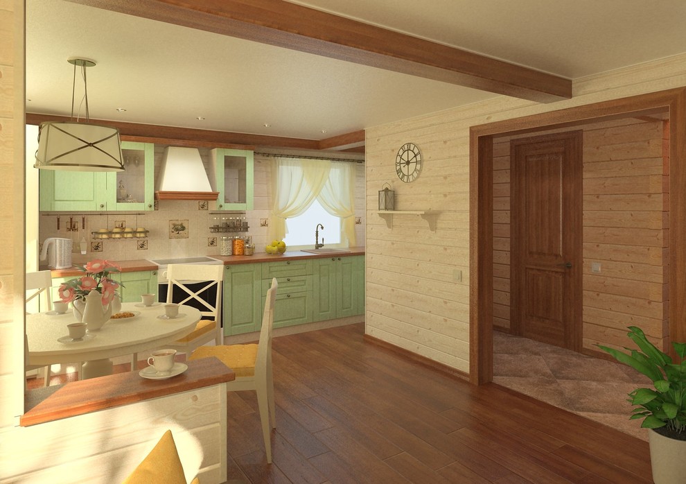 Обложка проекта: Интерьер брусового дома в д. Кузнецово, г. Красноярск