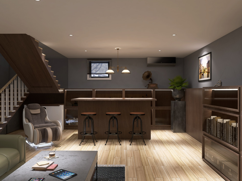 Двухэтажный дом с цокольным этажом 208м2