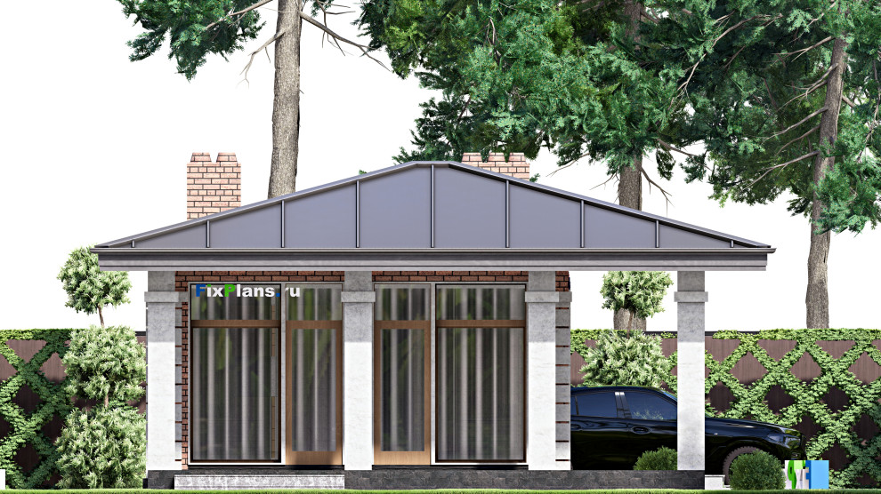 Проект одноэтажного дома 8х12м S70м2 F-15488