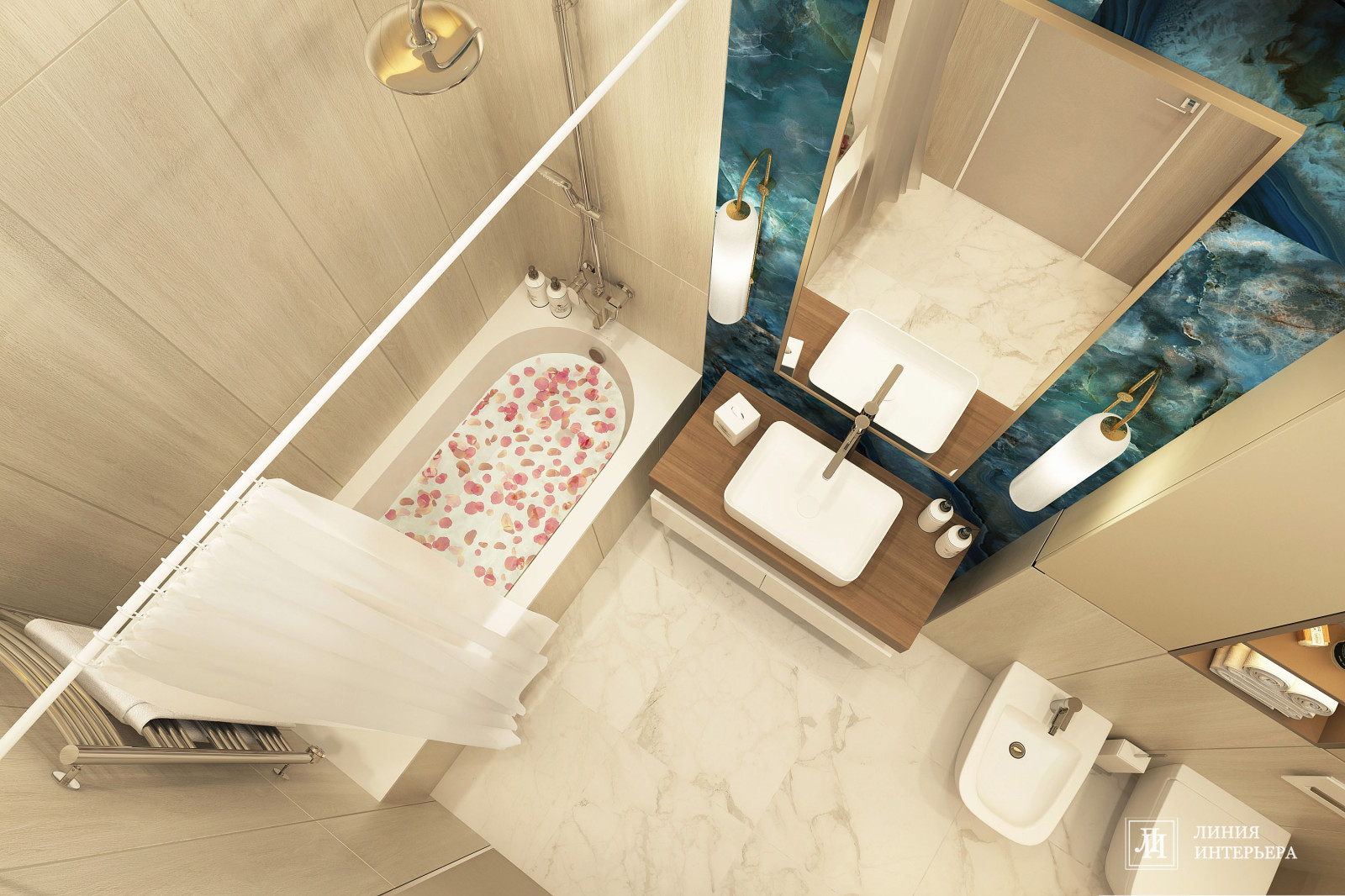 Дизайн интерьера 3-х комнатной квартиры в ЖК Триколор