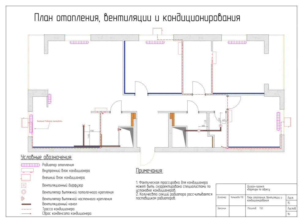 Дизайн-проект четырехкомнатной квартиры 110 кв.м.