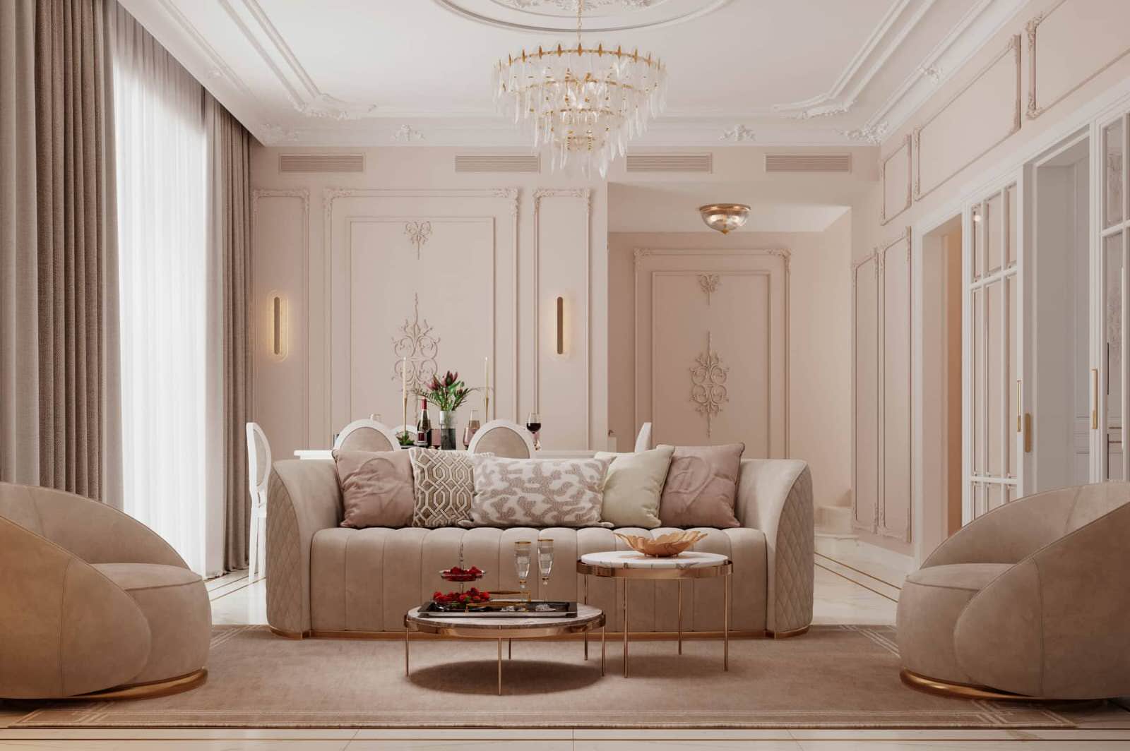 Дизайн и ремонт таунхауса в ЖК «Николинские ключи» — Роскошь вне времени